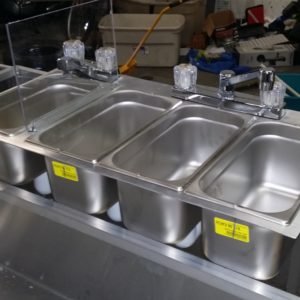 Medium 4 compartment Drop-in sink