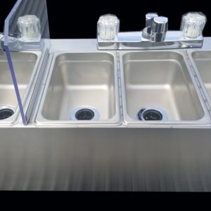 CART SIZE 4 COMPARTMENT SINK STAINLESS STEEL