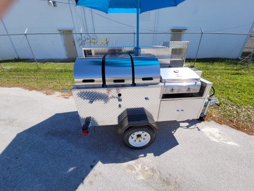 DELUXE HOT DOG / FOOD CART PRAIRIE DOG MODEL DIAMOND PLATE